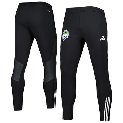 Pantalon d'entraînement adidas Seattle Sounders FC 2023 On-Field Team Crest AEROREADY noir pour homme