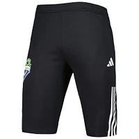 Men's adidas Black Seattle Sounders FC 2023 On-Field Training AEROREADY Half Pants