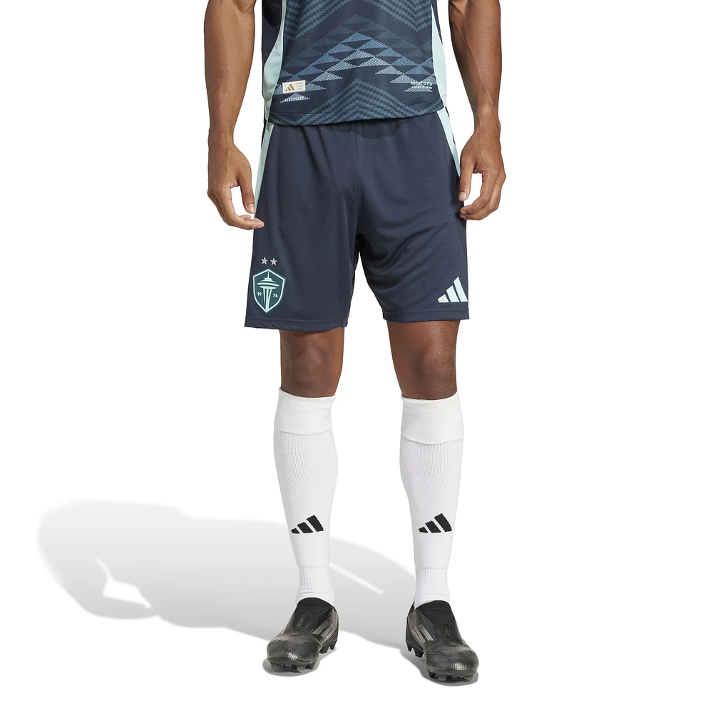 Short adidas bleu Seattle Sounders FC Away 2025 The Salish Sea Kit Authentic pour homme