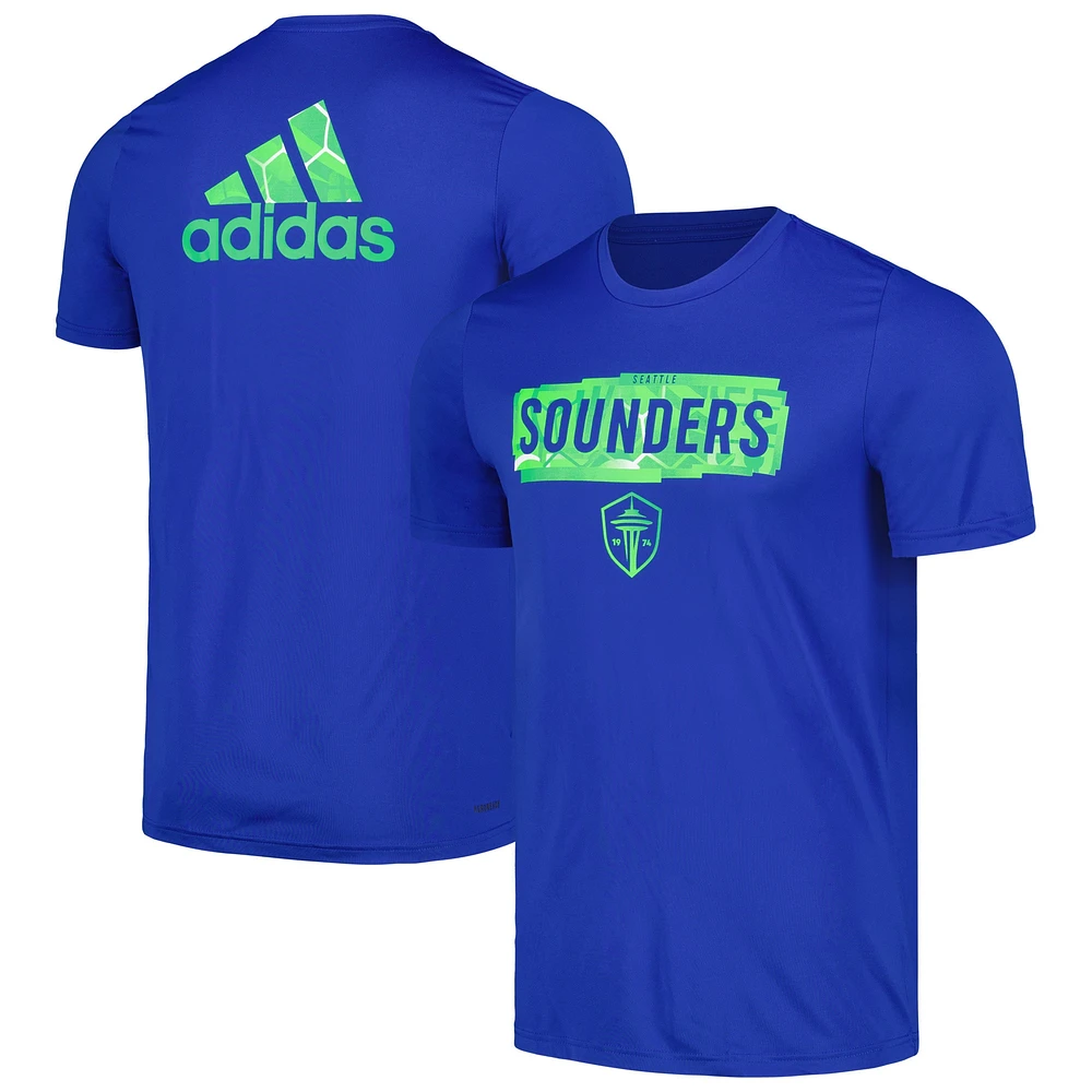 T-shirt adidas bleu Seattle Sounders FC Local Pop AEROREADY pour hommes