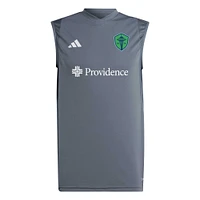 Maillot d'entraînement sans manches adidas Seattle Sounders FC 2024 AREOREADY pour homme, gris