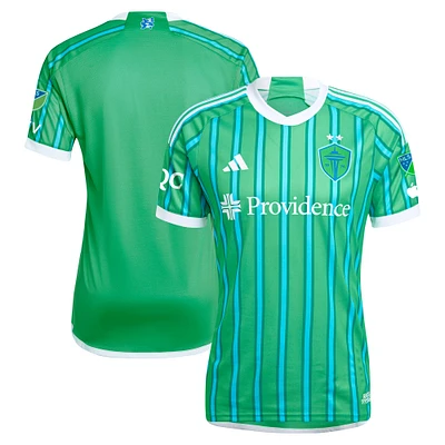 Maillot adidas vert Seattle Sounders FC 2024 The Anniversary Kit authentique pour homme