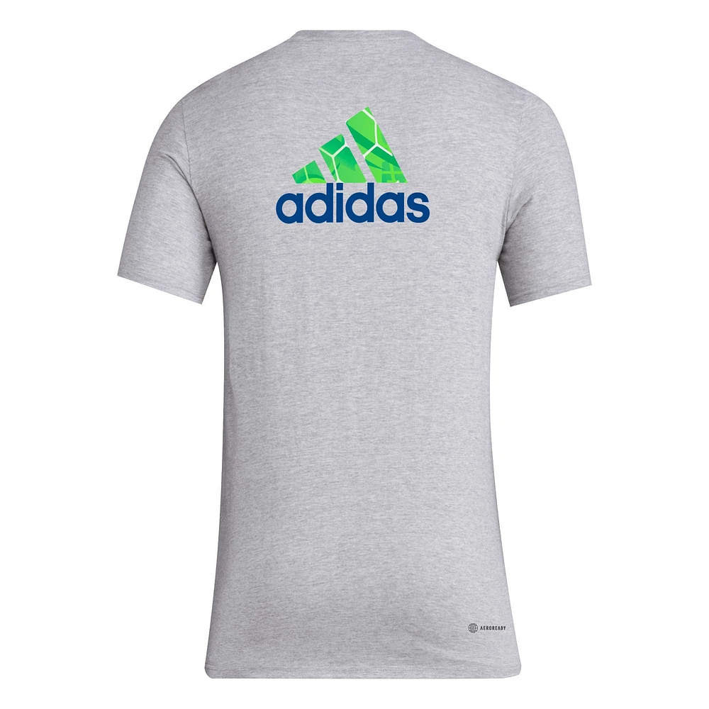 Men's adidas Heather Gray Seattle Sounders FC Local Pop AEROREADY T-Shirt