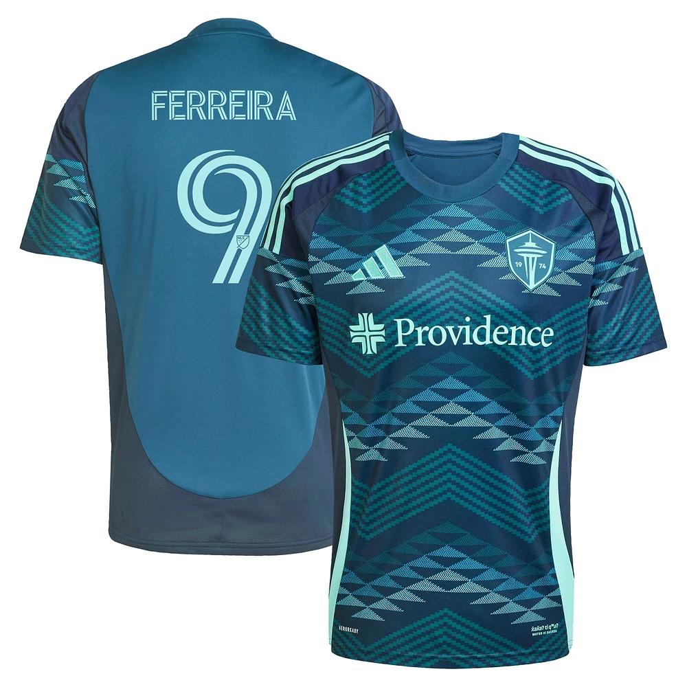 Men's adidas Jesus Ferreira Blue Seattle Sounders FC 2025 The Salish Sea Kit Replica Player Jersey