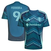 Men's adidas Jesus Ferreira Blue Seattle Sounders FC 2025 The Salish Sea Kit Replica Player Jersey