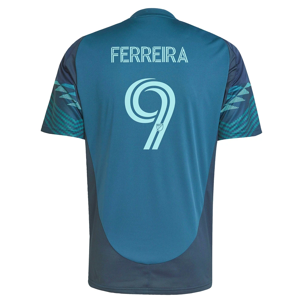 Men's adidas Jesus Ferreira Blue Seattle Sounders FC 2025 The Salish Sea Kit Replica Player Jersey