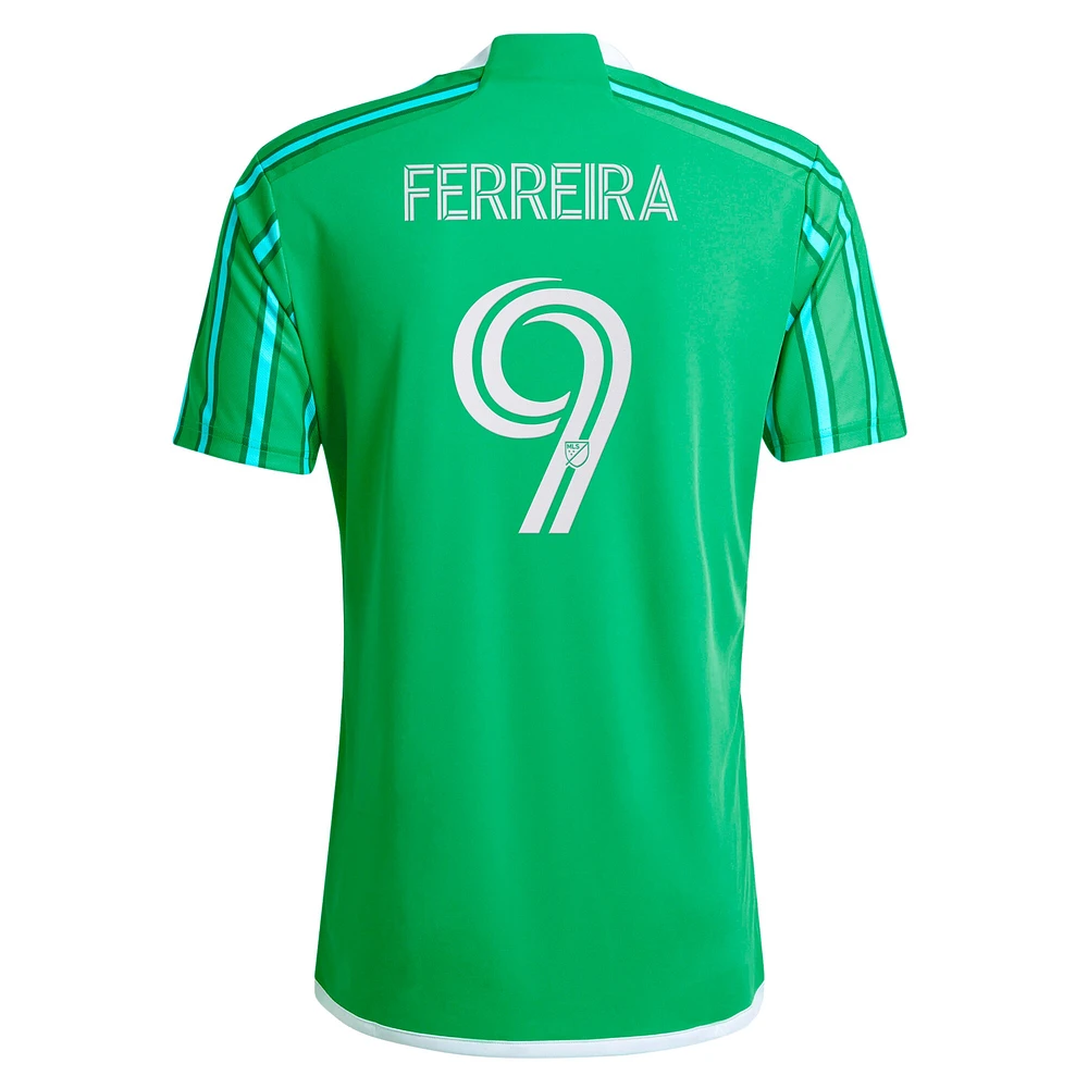 Maillot réplique du kit anniversaire 2024 de Seattle Sounders FC pour homme adidas Jesus Ferreira vert
