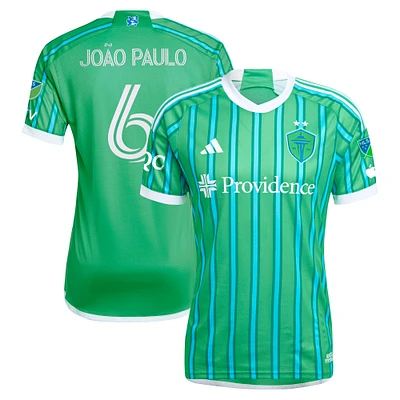 Men's adidas Joao Paulo Green Seattle Sounders FC 2024 The Anniversary Kit Authentic Player Jersey