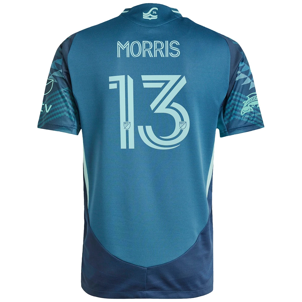Men's adidas Jordan Morris Blue Seattle Sounders FC 2025 The Salish Sea Kit Authentic Player Jersey