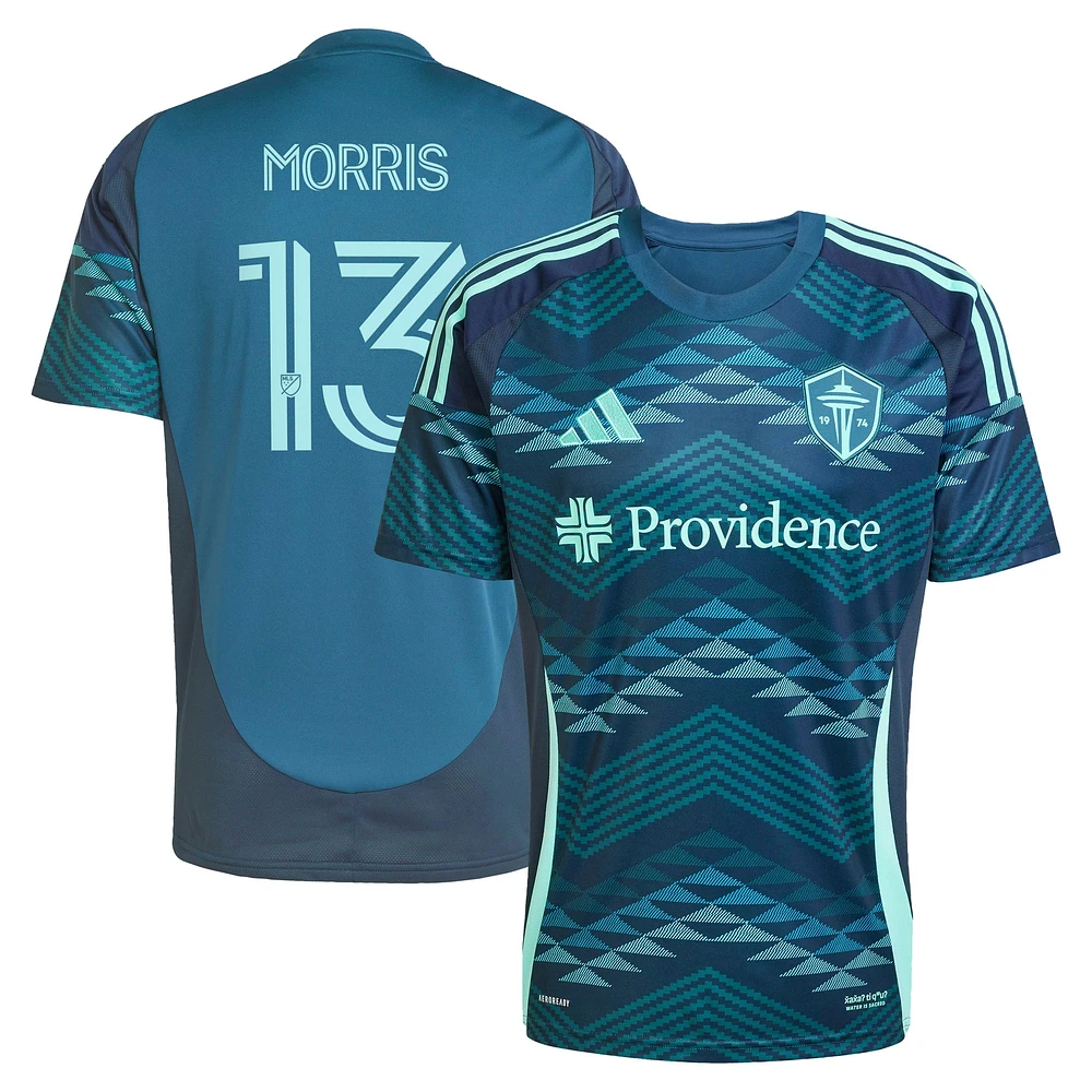 Men's adidas Jordan Morris Blue Seattle Sounders FC 2025 The Salish Sea Kit Replica Player Jersey