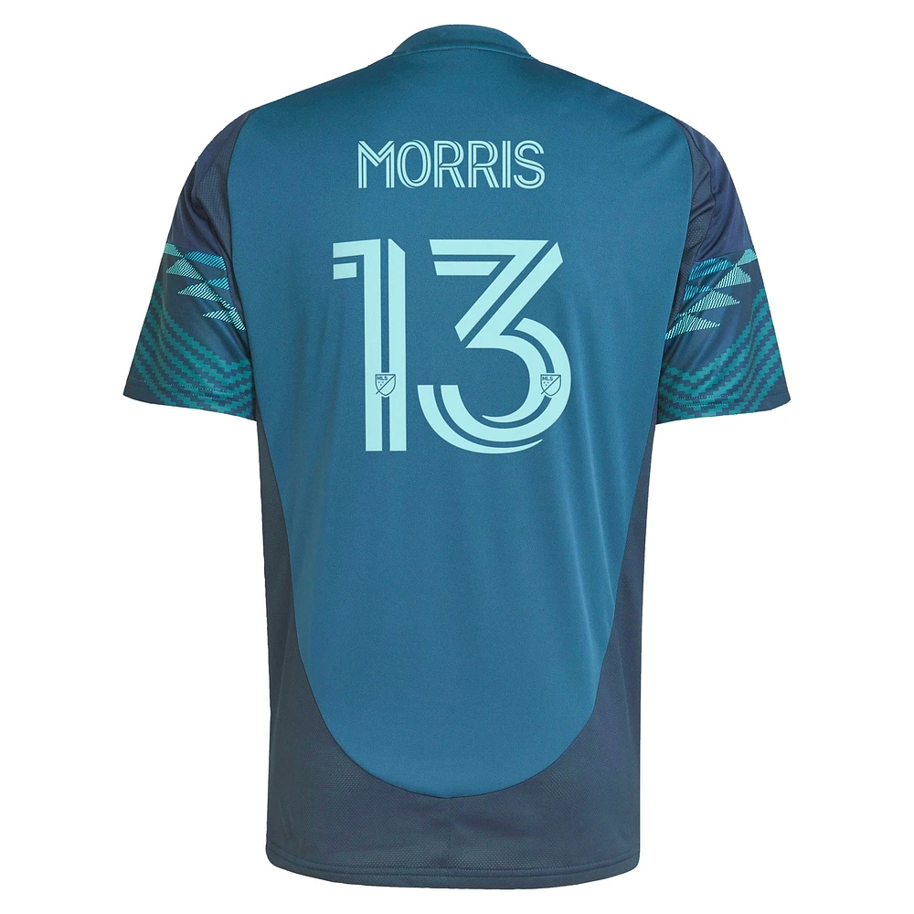 Men's adidas Jordan Morris Blue Seattle Sounders FC 2025 The Salish Sea Kit Replica Player Jersey