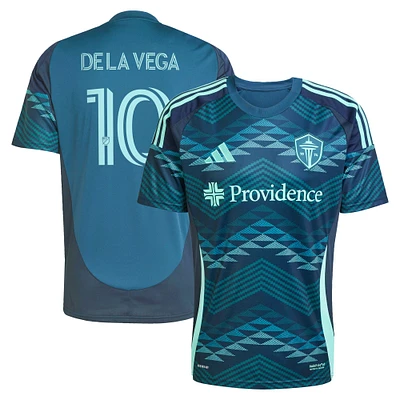 Maillot de joueur réplique du kit The Salish Sea 2025 bleu adidas Pedro la Vega pour homme