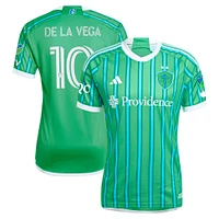 Men's adidas Pedro de la Vega Green Seattle Sounders FC 2024 The Anniversary Kit Authentic Player Jersey