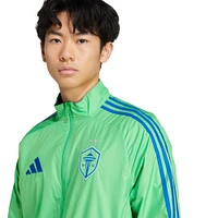 Veste réversible entièrement zippée adidas Rave Green/Blue Seattle Sounders FC 2025 Anthem pour homme