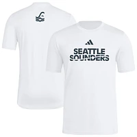 Men's adidas  White Seattle Sounders FC 2025 Jersey Hook AEROREADY T-Shirt