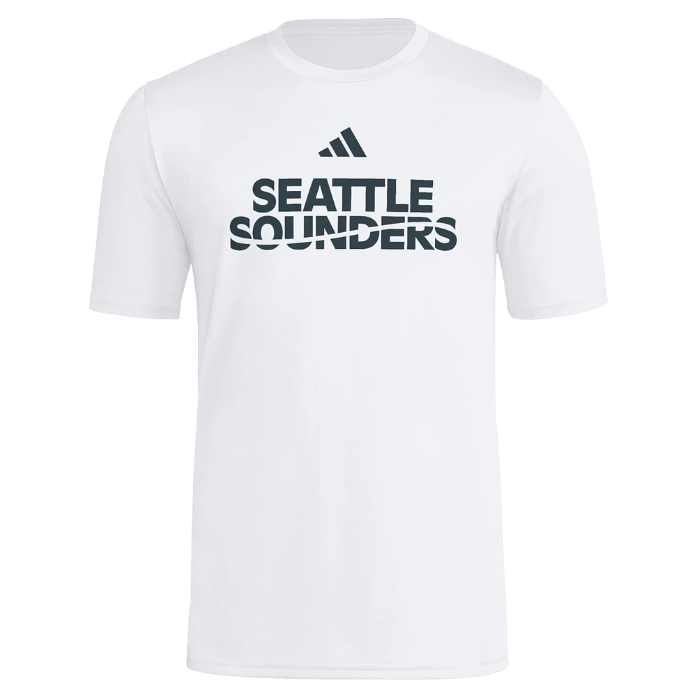 Men's adidas  White Seattle Sounders FC 2025 Jersey Hook AEROREADY T-Shirt