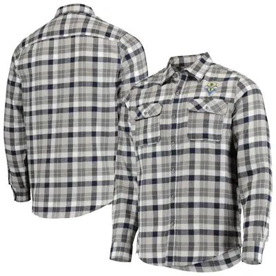 Lids Seattle Seahawks Antigua Ease Flannel Long Sleeve Button-Up Shirt -  College Navy/Gray