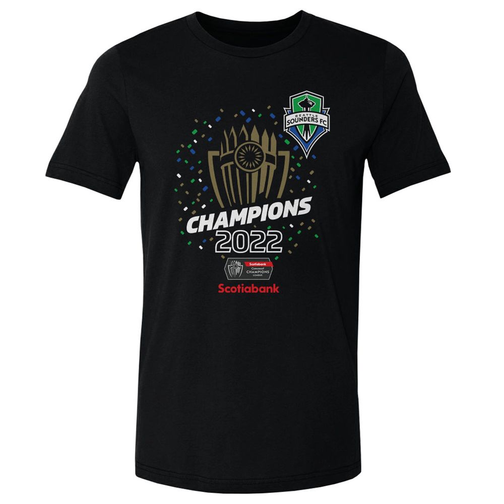 Men's Black Seattle Sounders FC 2022 CONCACAF Champions League T-Shirt