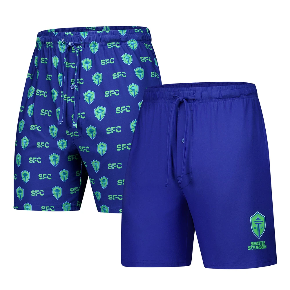 Ensemble de 2 shorts Concepts Sport Royal Seattle Sounders FC Record pour hommes