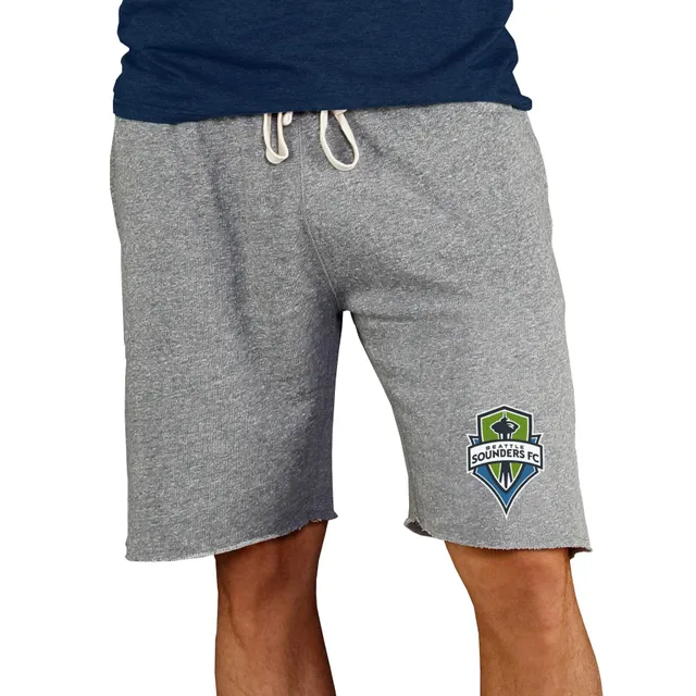 Lids Seattle Seahawks Concepts Sport Alley Fleece Shorts - White/Charcoal