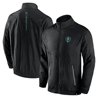 Men's Fanatics Black Seattle Sounders FC Header Raglan Full-Zip Jacket