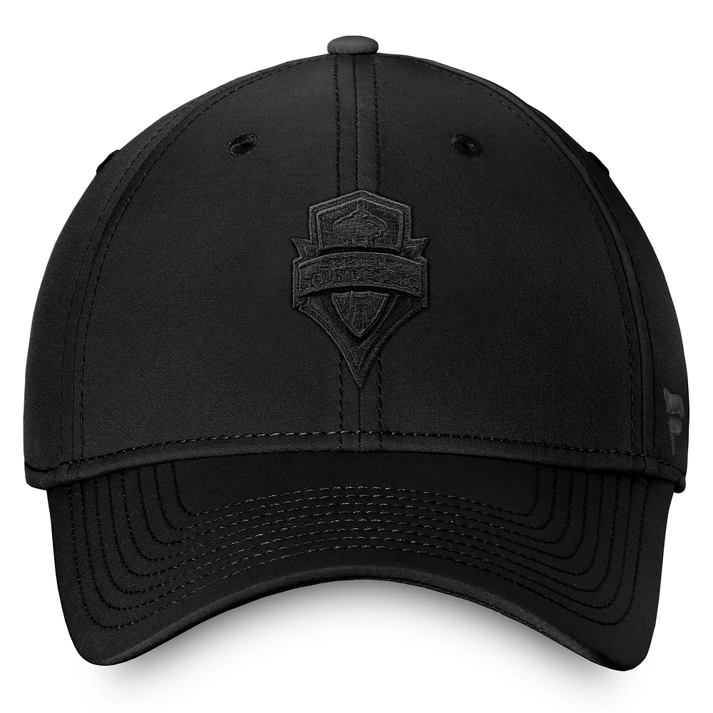 Casquette True Classic Flex noire pour homme de la collection Fanatics des Seattle Sounders FC
