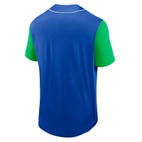 Men's Fanatics Blue Seattle Sounders FC Balance Fashion Baseball Jersey