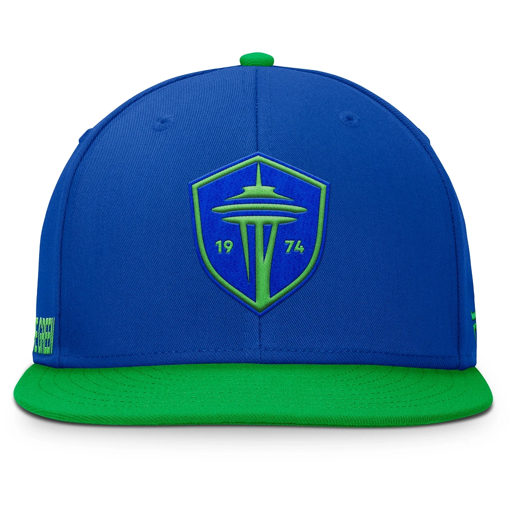 Men's Fanatics Blue Seattle Sounders FC Sitter Snapback Hat
