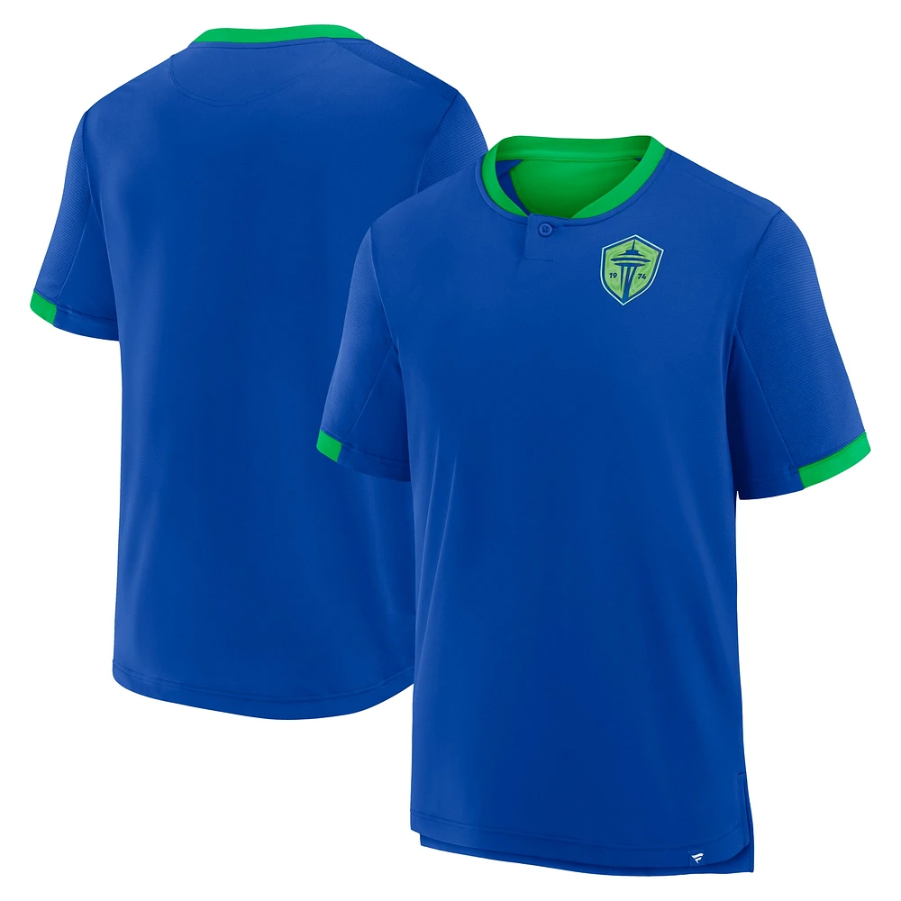 Men's Fanatics Blue Seattle Sounders FC Stoppage Time Striker T-Shirt