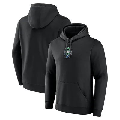 Seattle Sounders FC Fanatics Branded Logo Pullover Hoodie - Black