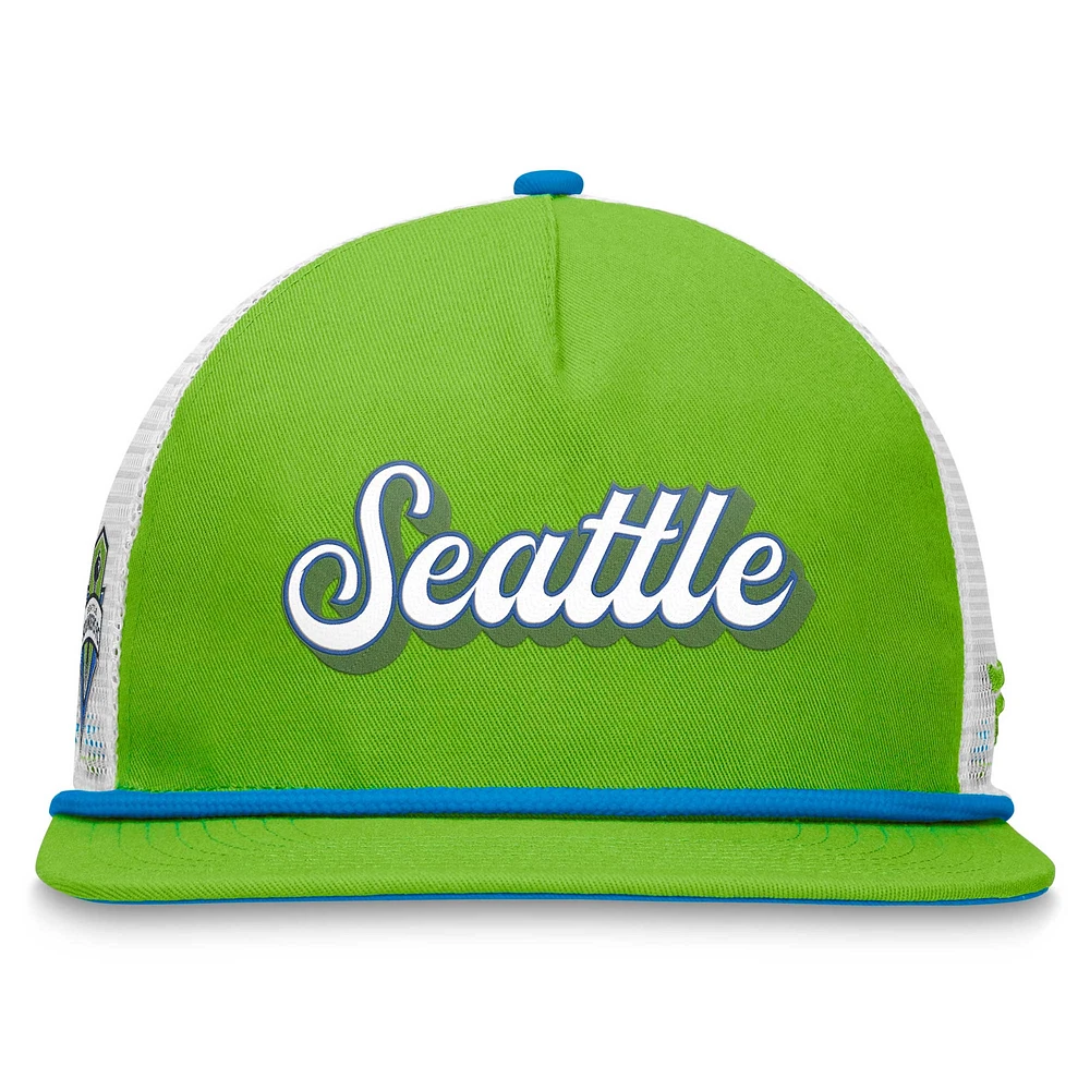 Casquette Snapback de golf True Classic Seattle Sounders FC Fanatics vert/blanc pour hommes