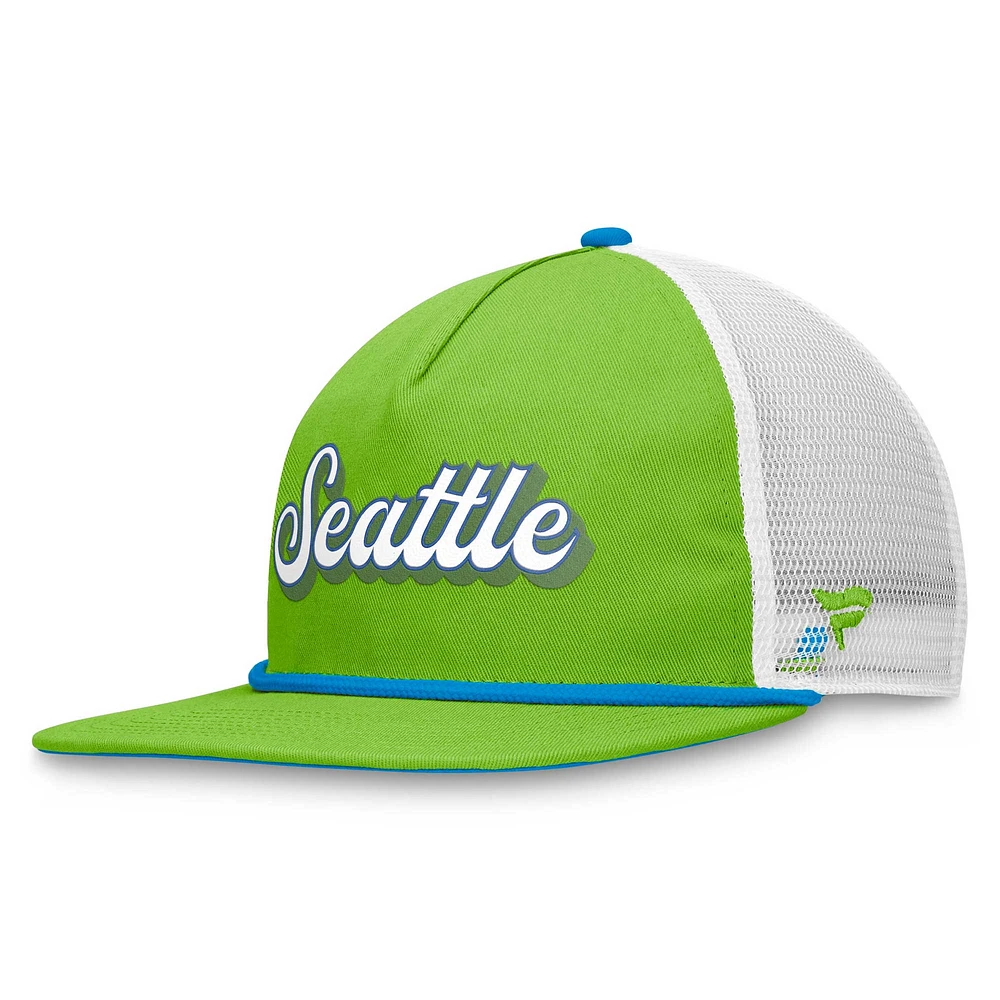 Casquette Snapback de golf True Classic Seattle Sounders FC Fanatics vert/blanc pour hommes