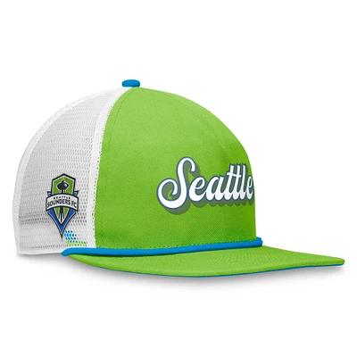 Casquette Snapback de golf True Classic Seattle Sounders FC Fanatics vert/blanc pour hommes