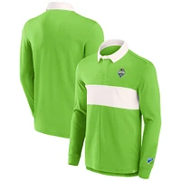 Men's Fanatics Green Seattle Sounders FC Penalty Kick Long Sleeve Polo