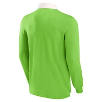 Polo à manches longues vert Seattle Sounders FC Penalty Kick de marque Fanatics pour homme