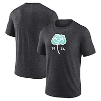 Men's Fanatics Heather Charcoal Seattle Sounders FC Distressed Carnation Tri-Blend T-Shirt