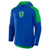 Sweat à capuche de transition Red Card pour homme Fanatics Royal Seattle Sounders FC