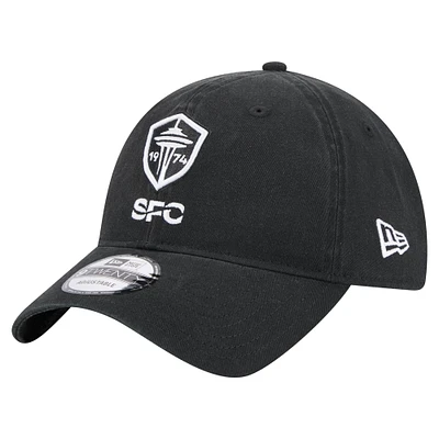 Casquette ajustable Seattle Sounders FC 2025 Kickoff 9TWENTY noire New Era pour homme