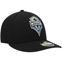 Men's New Era Black Seattle Sounders FC Primary Logo Low Profile 59FIFTY Fitted Hat