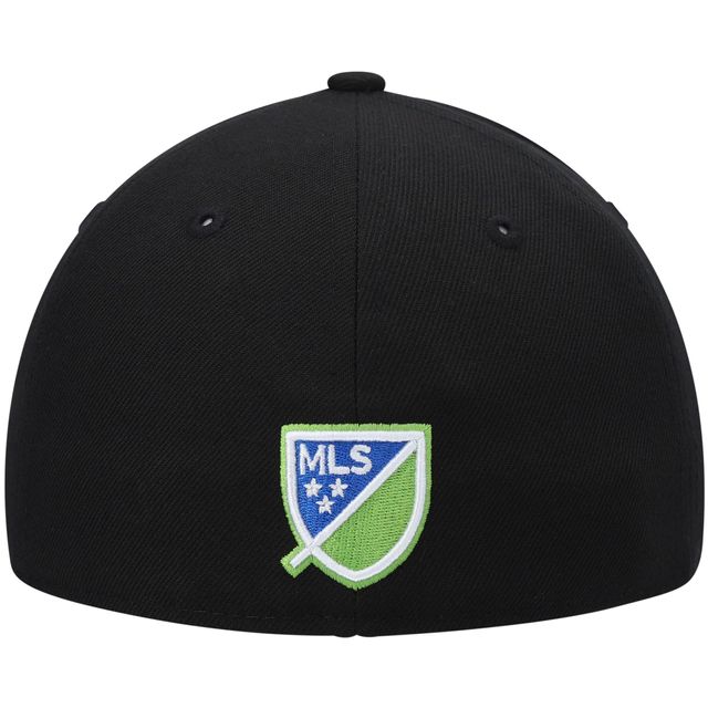 Casquette ajustée 59FIFTY noire à logo principal Seattle Sounders FC New Era pour homme