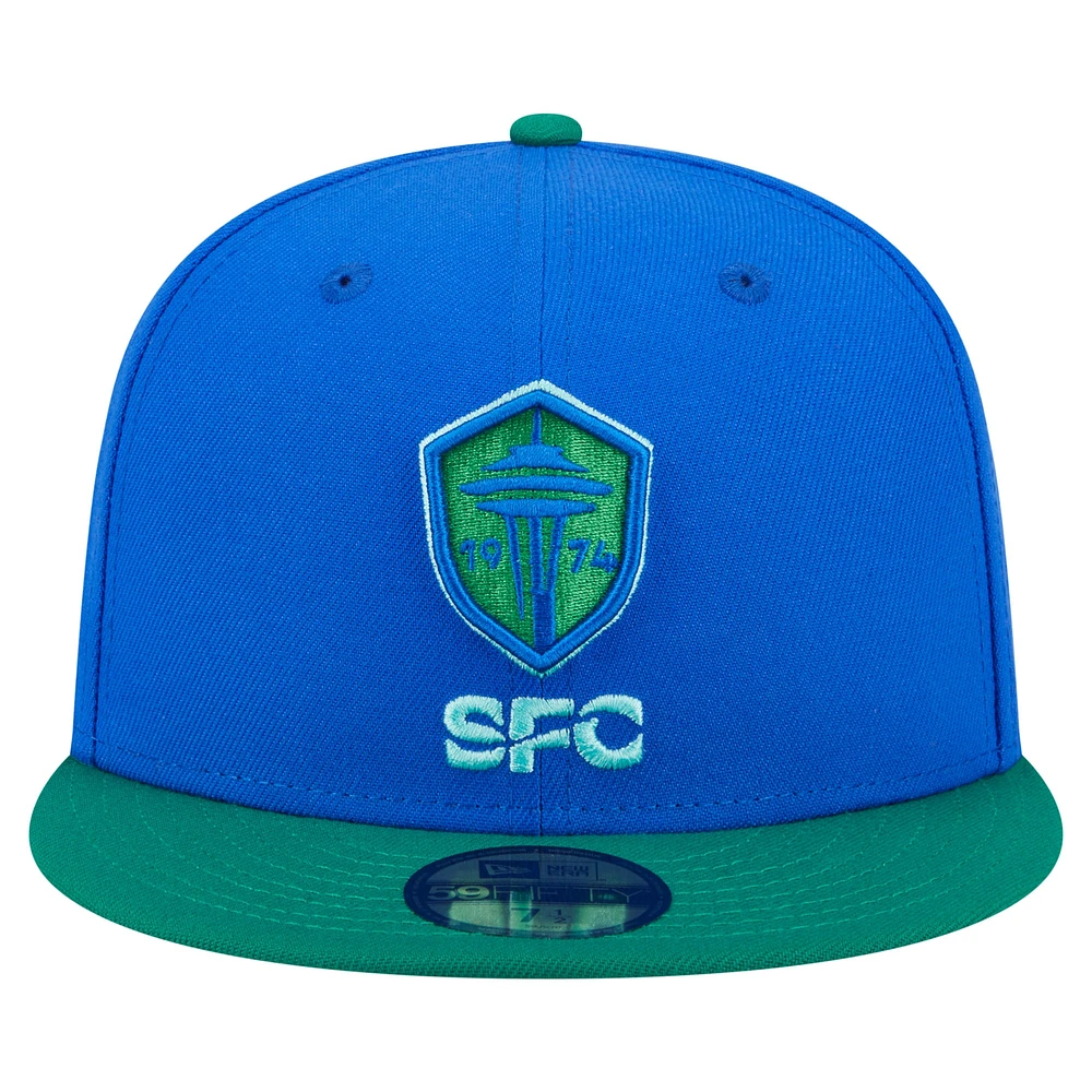 Men's New Era  Blue Seattle Sounders FC 2025 Kickoff 59FIFTY Fitted Hat