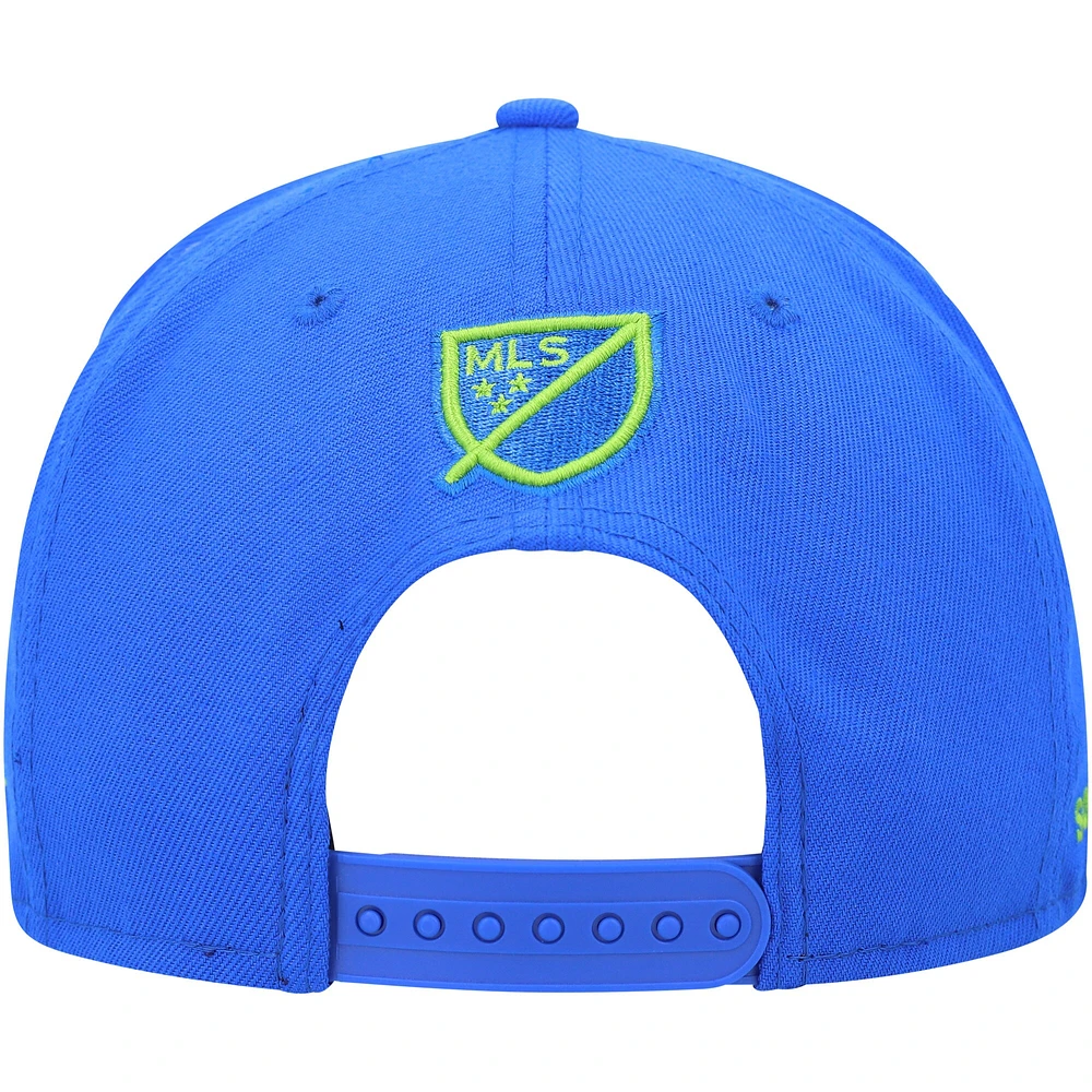 Men's New Era Blue Seattle Sounders FC Kick Off 59FIFTY Fitted Hat