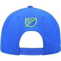 Casquette Snapback Seattle Sounders FC Kick Off 9FIFTY New Era bleue pour homme