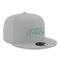 Casquette Snapback 9FIFTY Seattle Sounders FC Wordmark New Era pour homme, grise