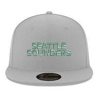 Men's New Era  Gray Seattle Sounders FC  Wordmark 9FIFTY Snapback Hat