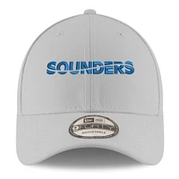 Casquette réglable 9FORTY gris Seattle Sounders FC Wordmark 9FORTY pour hommes