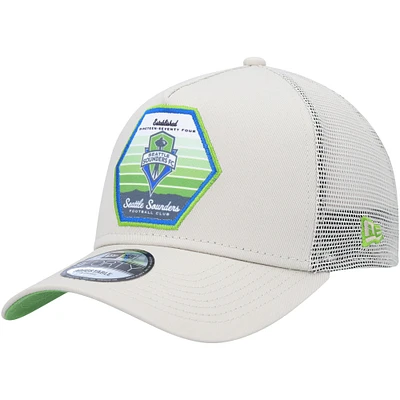 Men's New Era  Green Seattle Sounders FC Established Patch 9FORTY A-Frame Trucker Adjustable Hat