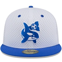 Casquette ajustée 59FIFTY en maille Throwback Seattle Sounders FC New Era pour hommes, blanche