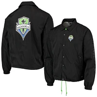 Veste à boutons-pression pour hommes The Wild Collective Seattle Sounders FC Coaches, noir