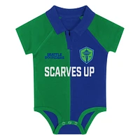 Newborn  Green Seattle Sounders FC League Champ V-Neck Raglan Bodysuit